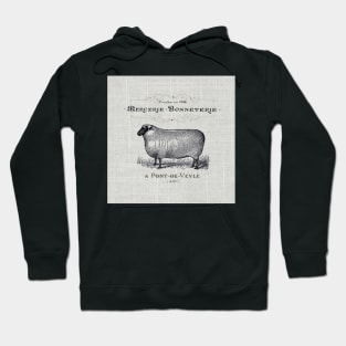 dark academia burlap french country farmhouse chic vintage sheep Hoodie